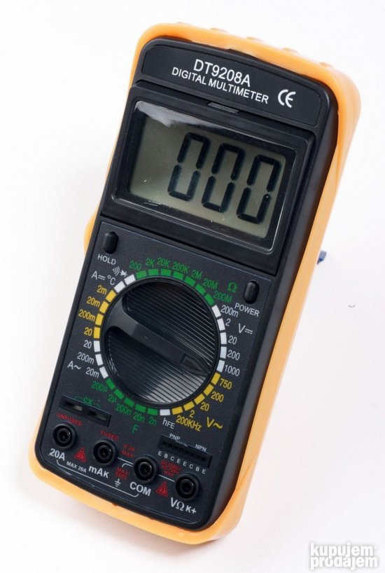 Digitalni unimer DT9208A - V,A,Om,uF,C temp