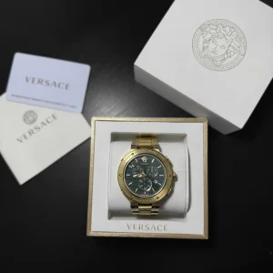 Versace V-Extreme Pro-Muški sat,46mm, Gold/Green, Swiss Made