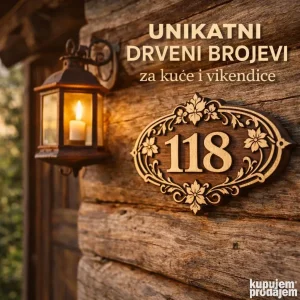 Drveni broj za kuću, vikendice i brvnare