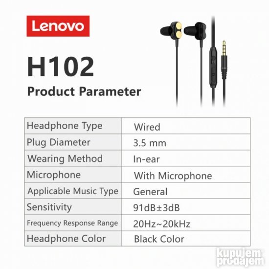 Slusalice H102-1 LENOVO