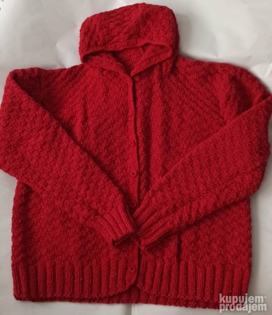 Ženski džemper 100% vuna ručni rad XL