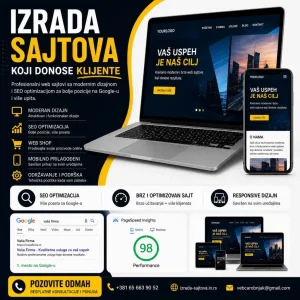 Izrada sajtova + SEO optimizacija