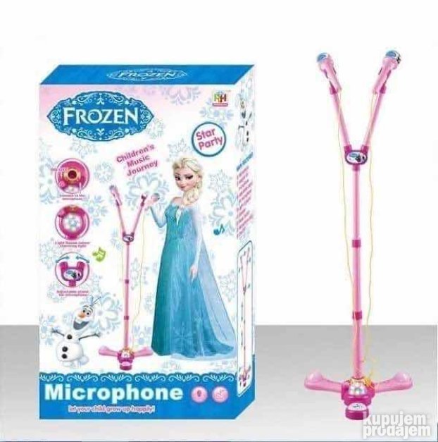 Dupli mikrofon Frozen svetleći stalak
