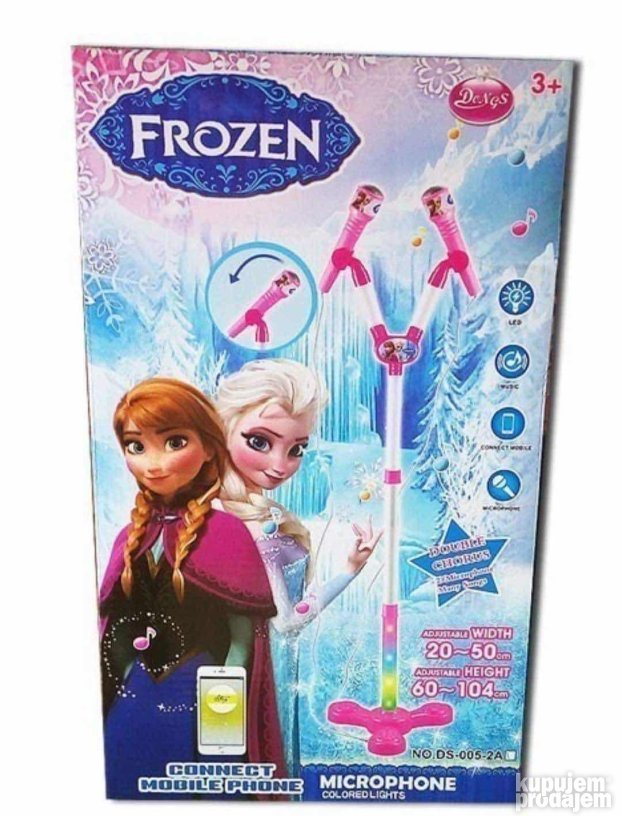 Dupli mikrofon Frozen svetleći stalak