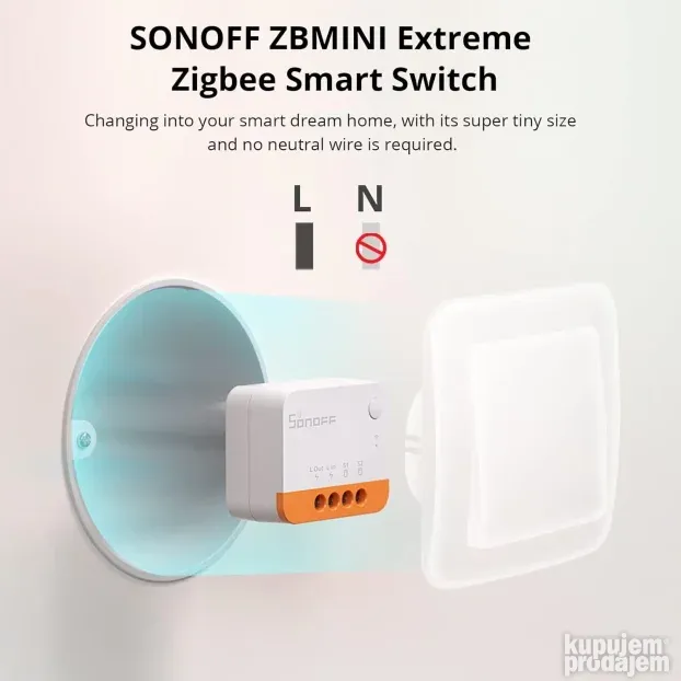 SONOFF ZBMINIL2 Zigbee prekidač za ugradnju u doznu