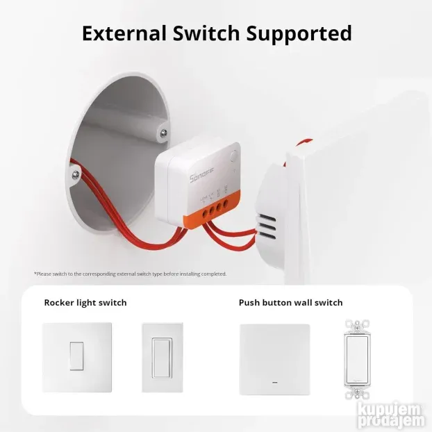 SONOFF ZBMINIL2 Zigbee prekidač za ugradnju u doznu