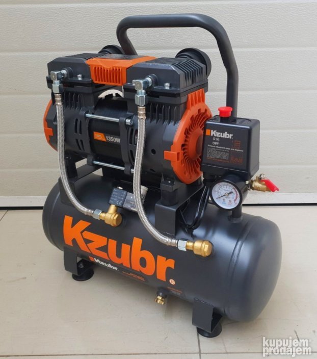 Kompresor bešumni KZUBR 15 litara - 2 GODINE GARANCIJE - KupujemProdajem