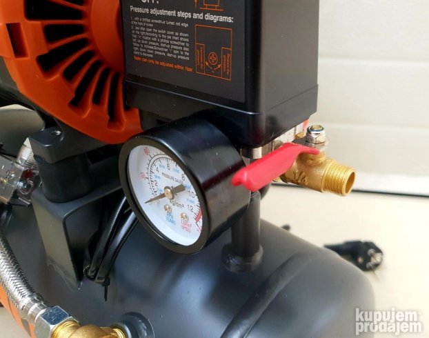 Kompresor bešumni KZUBR 15 litara - 2 GODINE GARANCIJE - KupujemProdajem