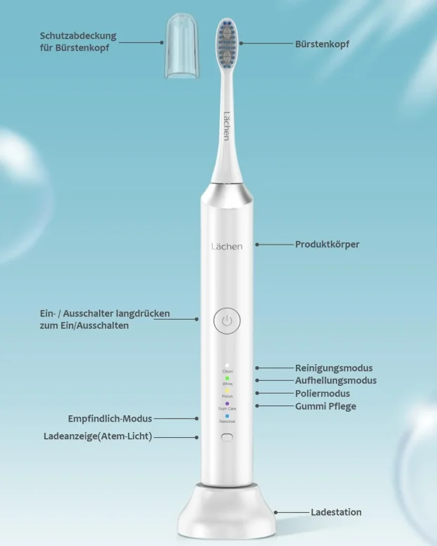Lachen električna četkica za zube sa 6 nastavaka / glava