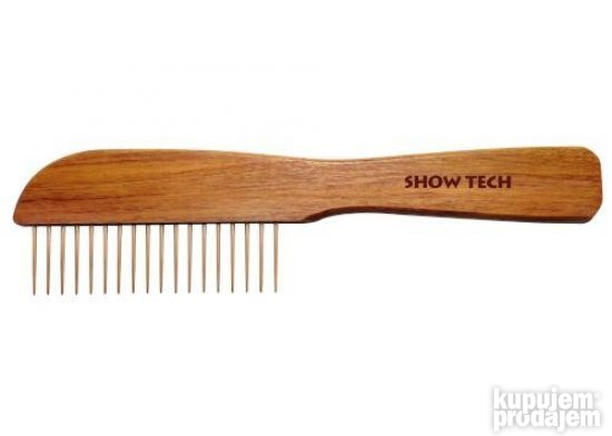 Češalj za pudle od ružinog drveta Show Tech, 23cm