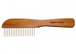 Češalj za pudle od ružinog drveta Show Tech, 23cm