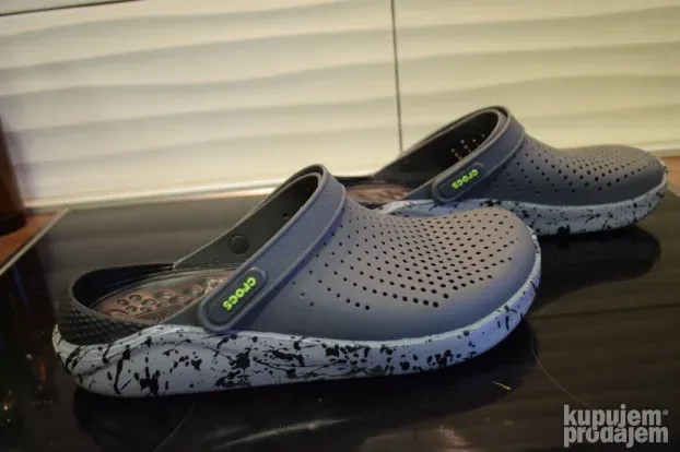 Crocs literide sivo crne