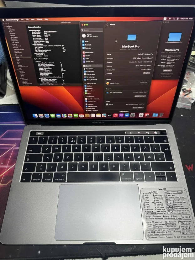 Macbook pro 13 2017 I7 / 16Gb / 500Gb space gray