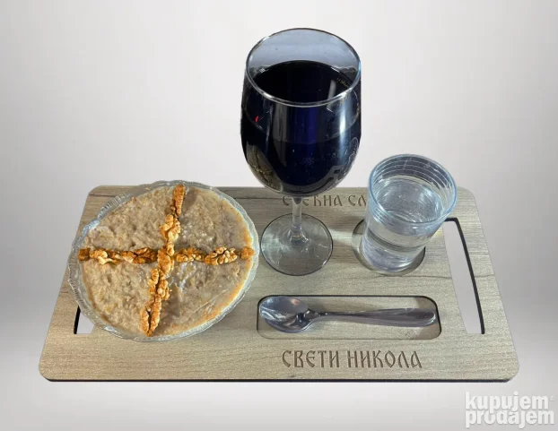 Poslužavnik za slavski kolač - Poklon za slavu
