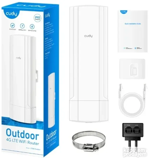 CUDY Outdoor 4G LTE WiFi ruter sa SIM 6KV LT300 KupujemProdajem