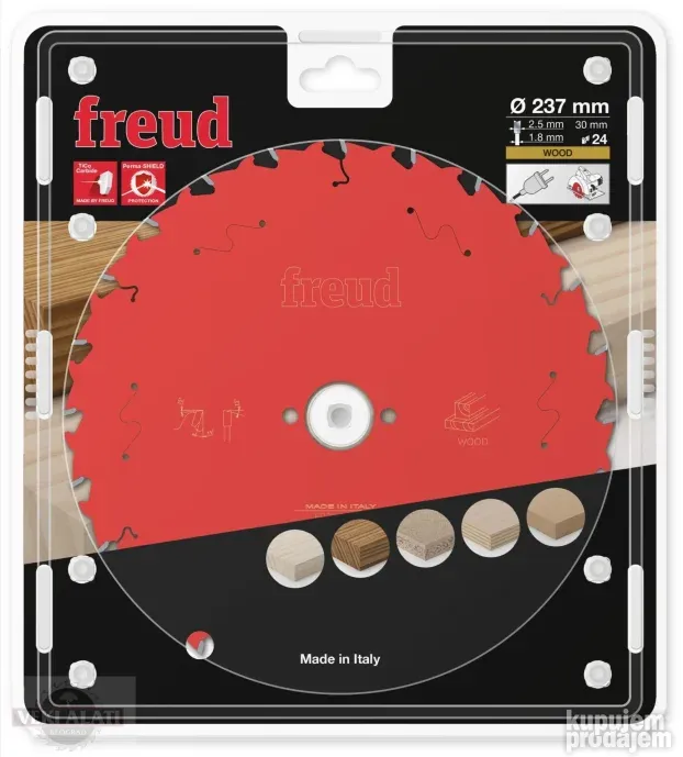 TESTERE FREUD-(cirkular) za drvo, 237x30x2,5/1,8x T24