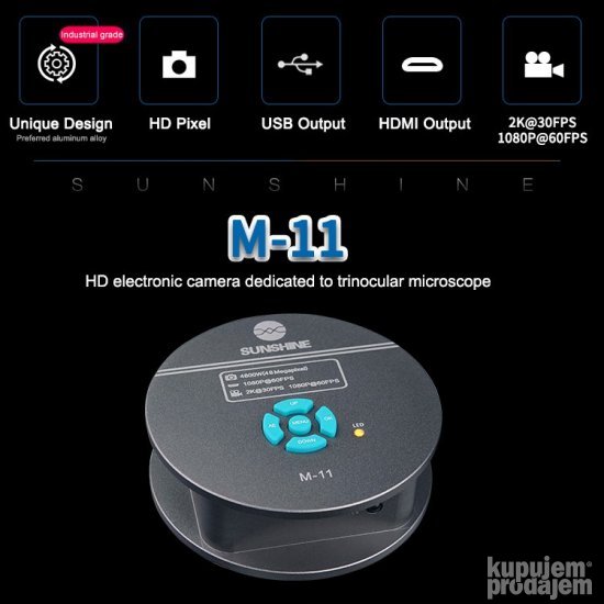 HD Kamera za mikroskop Sunshine M-11 HDMI 2K@30FPS 1080p@60F