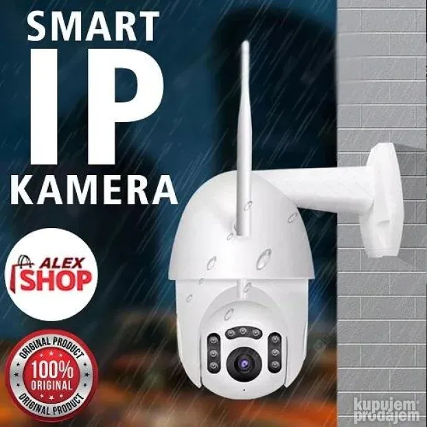 Wifi smart kamera Rotirajuća za video nadzor 8 dioda