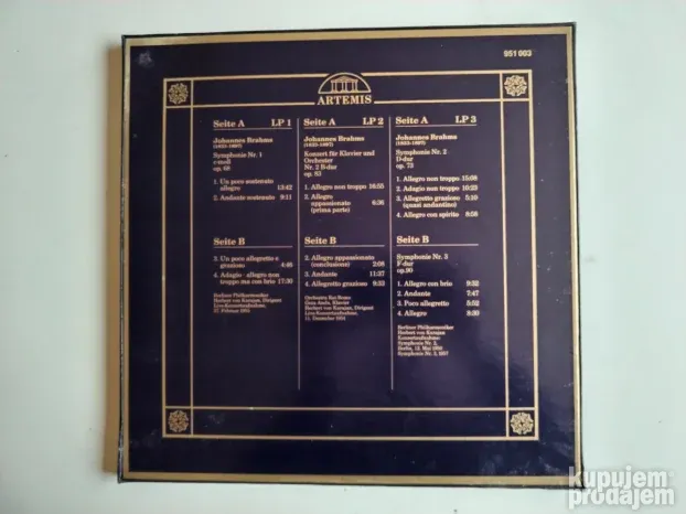 Herber von Karajan Johannes Brahms 3 lp