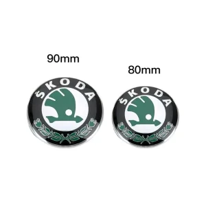 Skoda znak zeleni hauba/gepek 8cm i 9cm (novo)