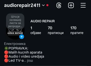 Popravka/otkup audio uredjaja