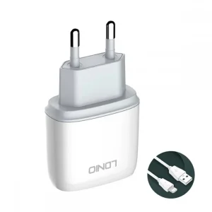 Kucni punjac LDNIO A1209QQC3.0, 18W sa iPhone lightning kab
