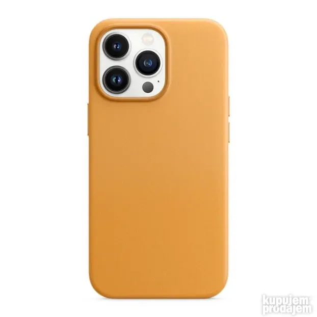 Maska Beautiful Shine Leather za iPhone 13 Pro narandzasta