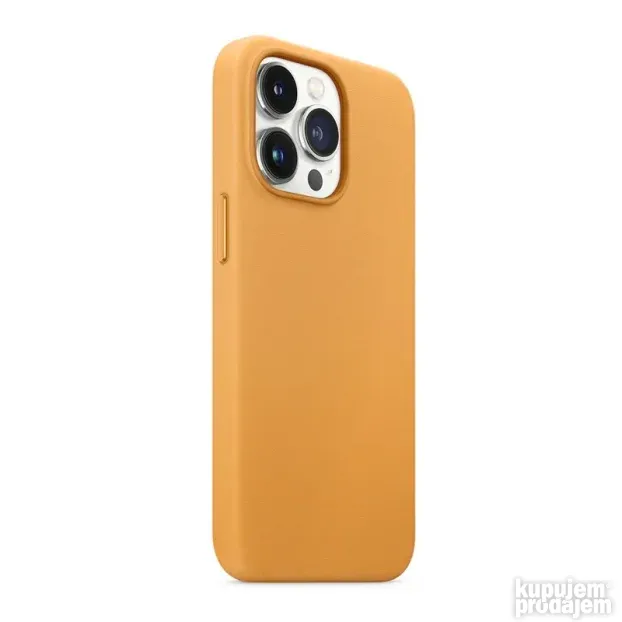 Maska Beautiful Shine Leather za iPhone 13 Pro narandzasta