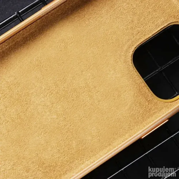 Maska Beautiful Shine Leather za iPhone 13 Pro narandzasta