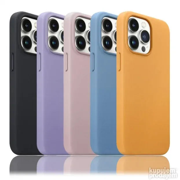 Maska Beautiful Shine Leather za iPhone 13 Pro narandzasta