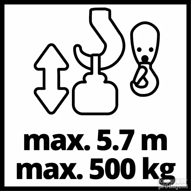 Einhell TC-EH 500 Električna dizalica, 1.000W