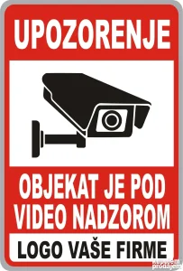 Video Nadzor - Nalepnica, može i Vaš logo
