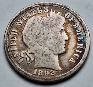 One Dime 1892 Amerika Srebro