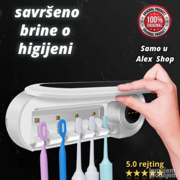 3u1 sterilizator, držač četkica i dozer za pastu