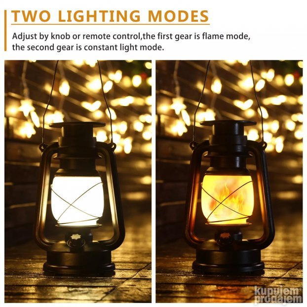 NOVOGODIŠNJA PONUDA Solarni LED Fenjeri Sa PLAMENOM u Setu!