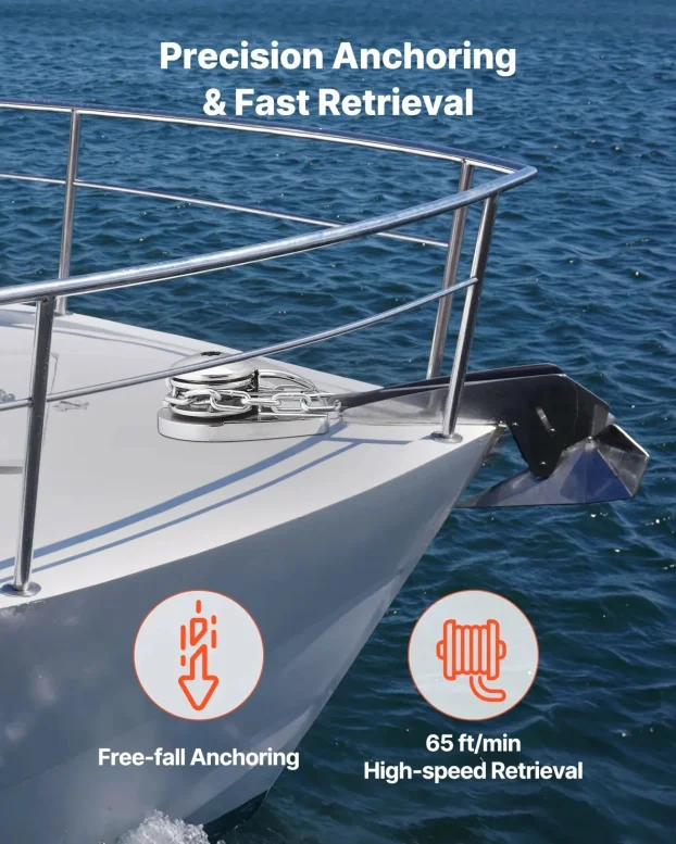 Vertikalni Ribolovni Vinč Za Sidro 600W Za Plovila 6-11m vv