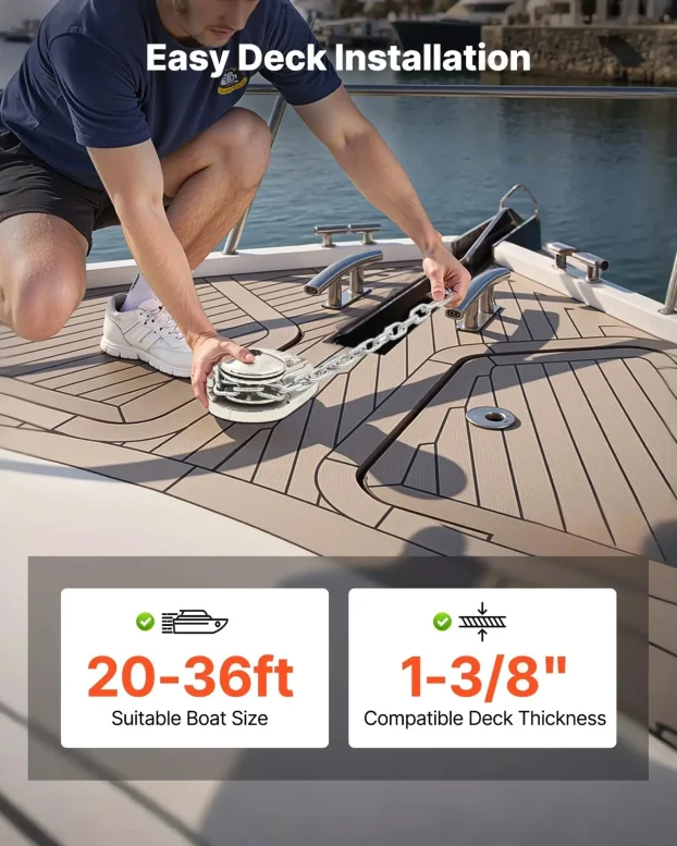 Vertikalni Ribolovni Vinč Za Sidro 600W Za Plovila 6-11m vv