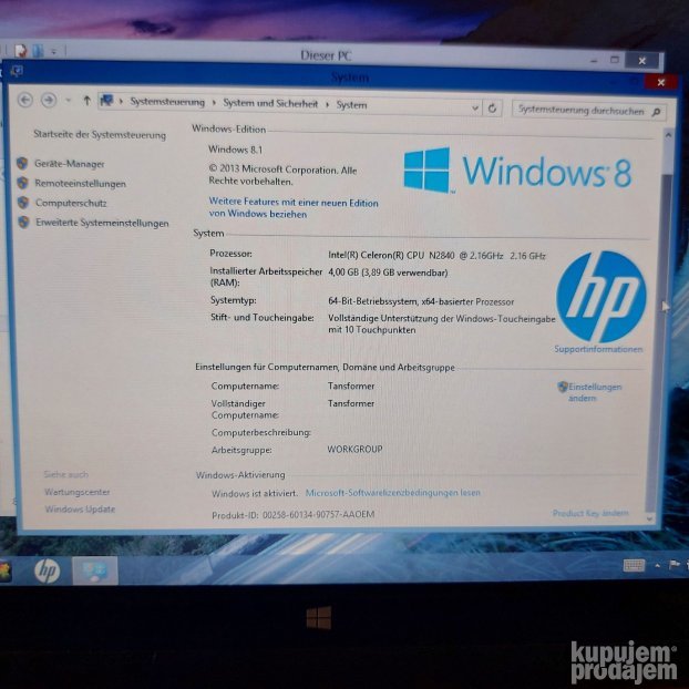 HP Pavilion 11 Transformer x360 500GB/4GB/punjac odlican