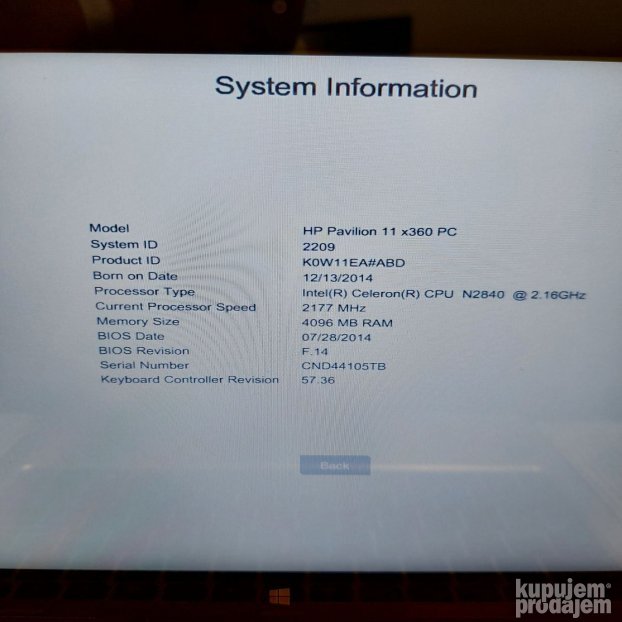 HP Pavilion 11 Transformer x360 500GB/4GB/punjac odlican