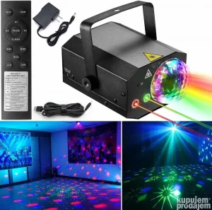 Disko laser kugla LED RGB sa tačkastim efektima