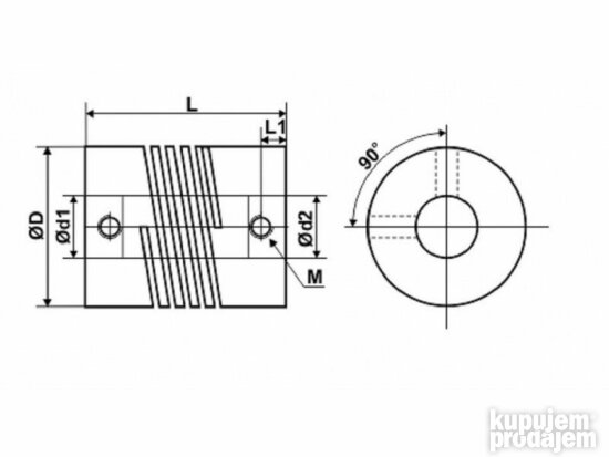 Elasticna spojnica za motor - 4/5 mm
