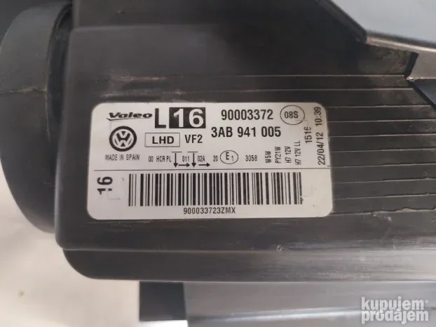 164. Far levi VW Passat B7, od 2011.-2015.g.