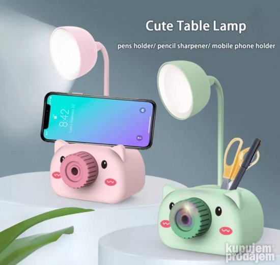 Decija lampa drzac i rezac za olovke drzac za telefon