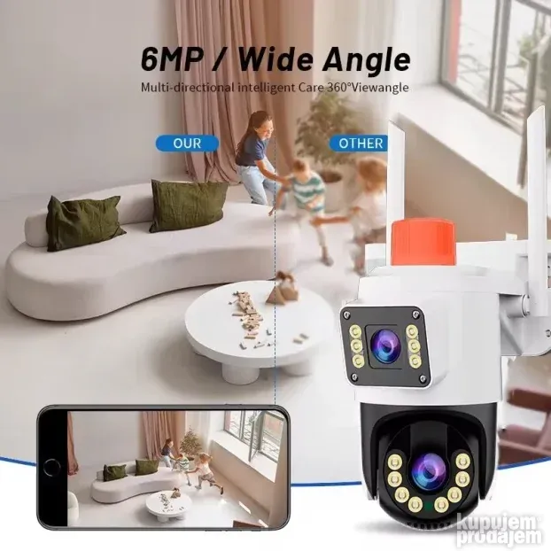 Odlična WiFi kamera za video nadzor sa 2 sočiva