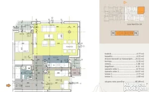Laze Nančića, Cara Dušana, 3.0 trosoban, 69 m²