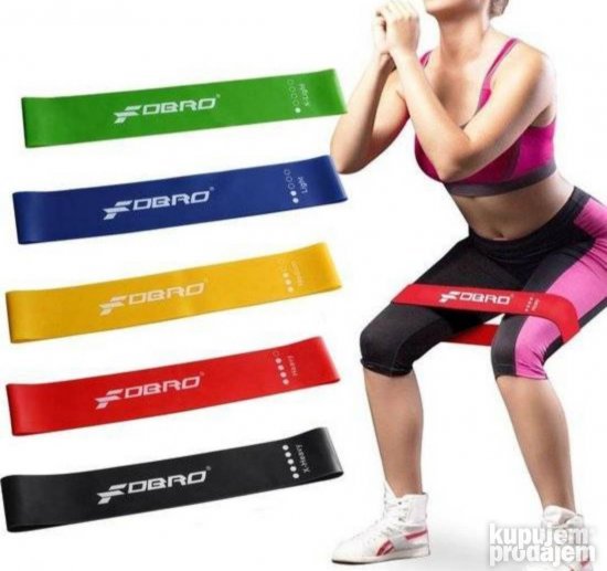 Set od 5 elastičnik traka za trening