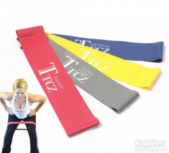 Set od 5 elastičnik traka za trening