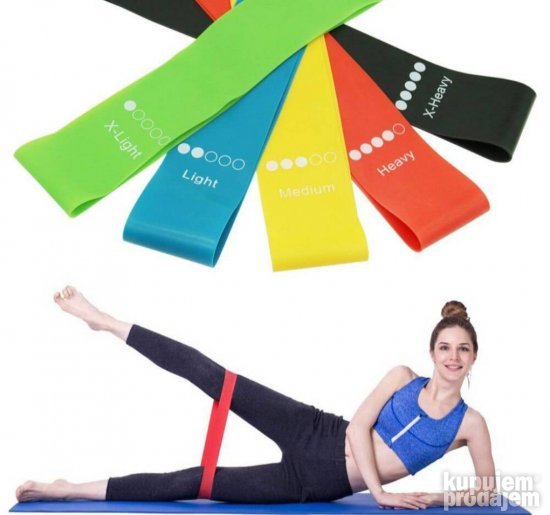 Set od 5 elastičnik traka za trening