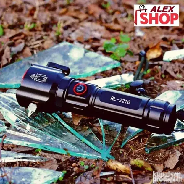 5u1 Multifunkcionalna baterijska lampa sa sigurnosnim čekiće