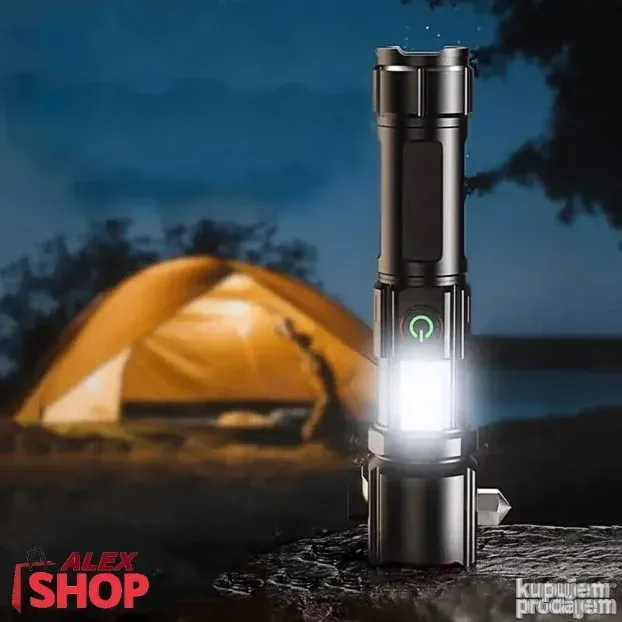 5u1 Multifunkcionalna baterijska lampa sa sigurnosnim čekiće